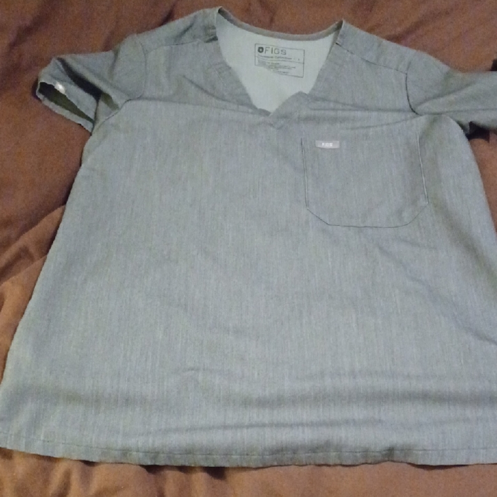 Figs Heather Gray Women's Short Sleeve Top